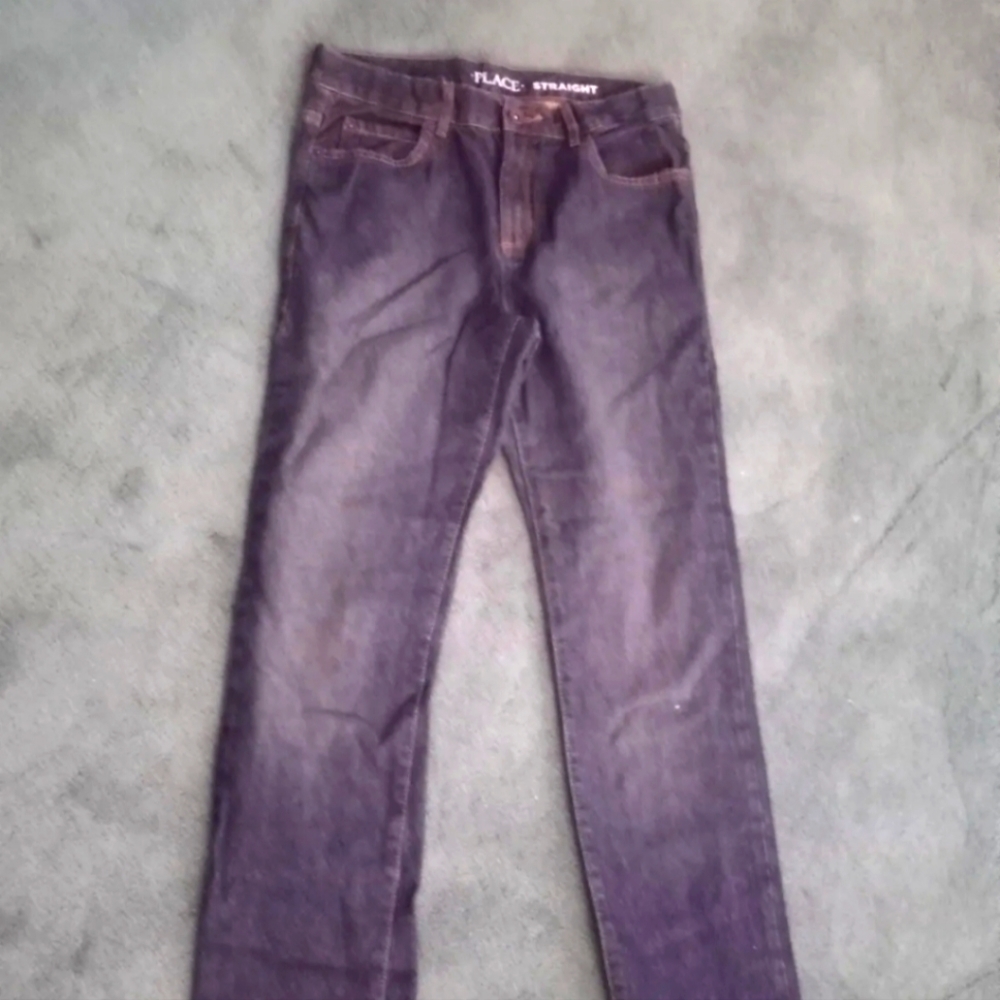 The Childrens Place husky size 14 boys blue jeans straight cut
